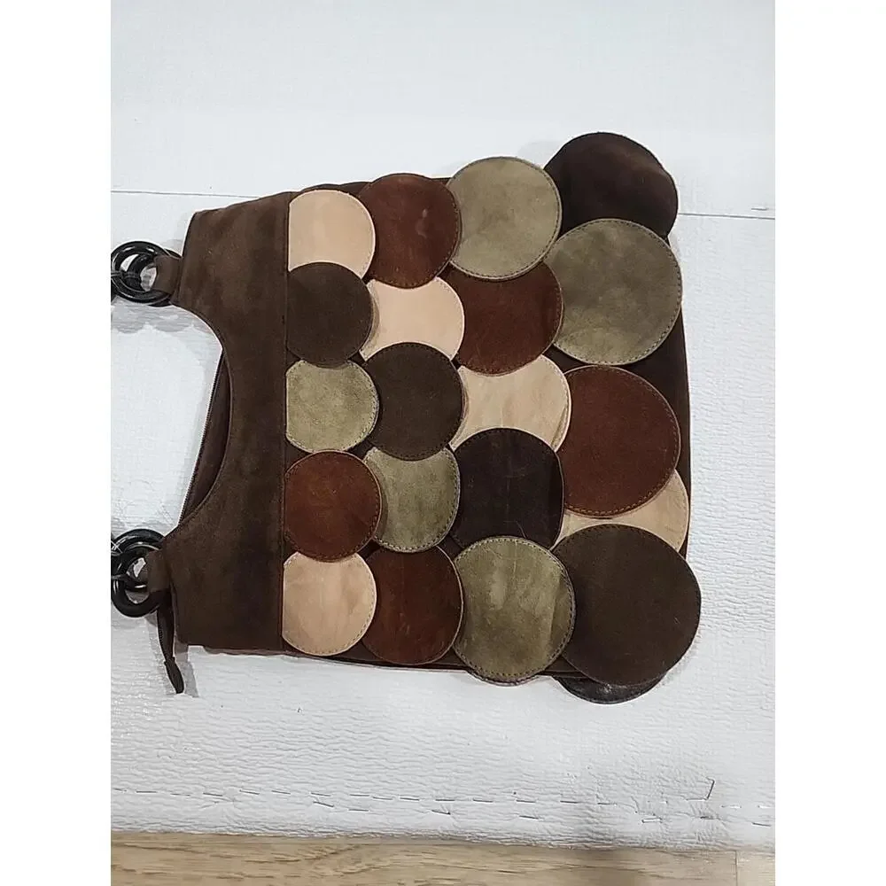 Womens Boho Aldos Faux Leather Wooden Beeded Shoulder Purse Hand Bag - Picture 8 of 9